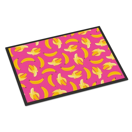 Carolines Treasures Bananas on Pink Indoor or Outdoor Mat, 18 x 27 in. BB5140MAT